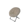 KLAPPBARER Moon Chair Stoffbezug, Metallgestell platzsparend 58/53/85 cm Weiß - Weiß, Textil (53/85/58cm) - Redom