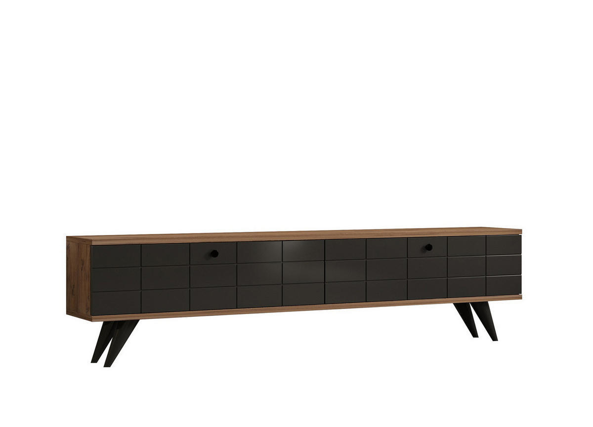 TV-MÖBEL Alberi Anthrazit - Anthrazit, Holz (160/35/25cm) - Habitat Garten