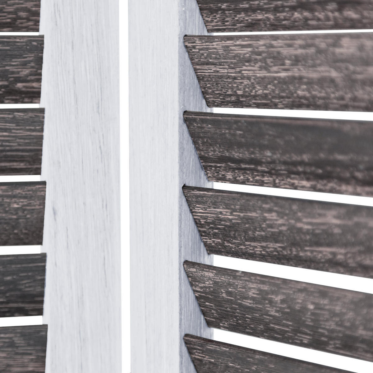 PARAVENT 3-tlg. 120/170 cm Weiß shabby washed - Weiß, Holz (120/170/2cm) - Homestyle4u