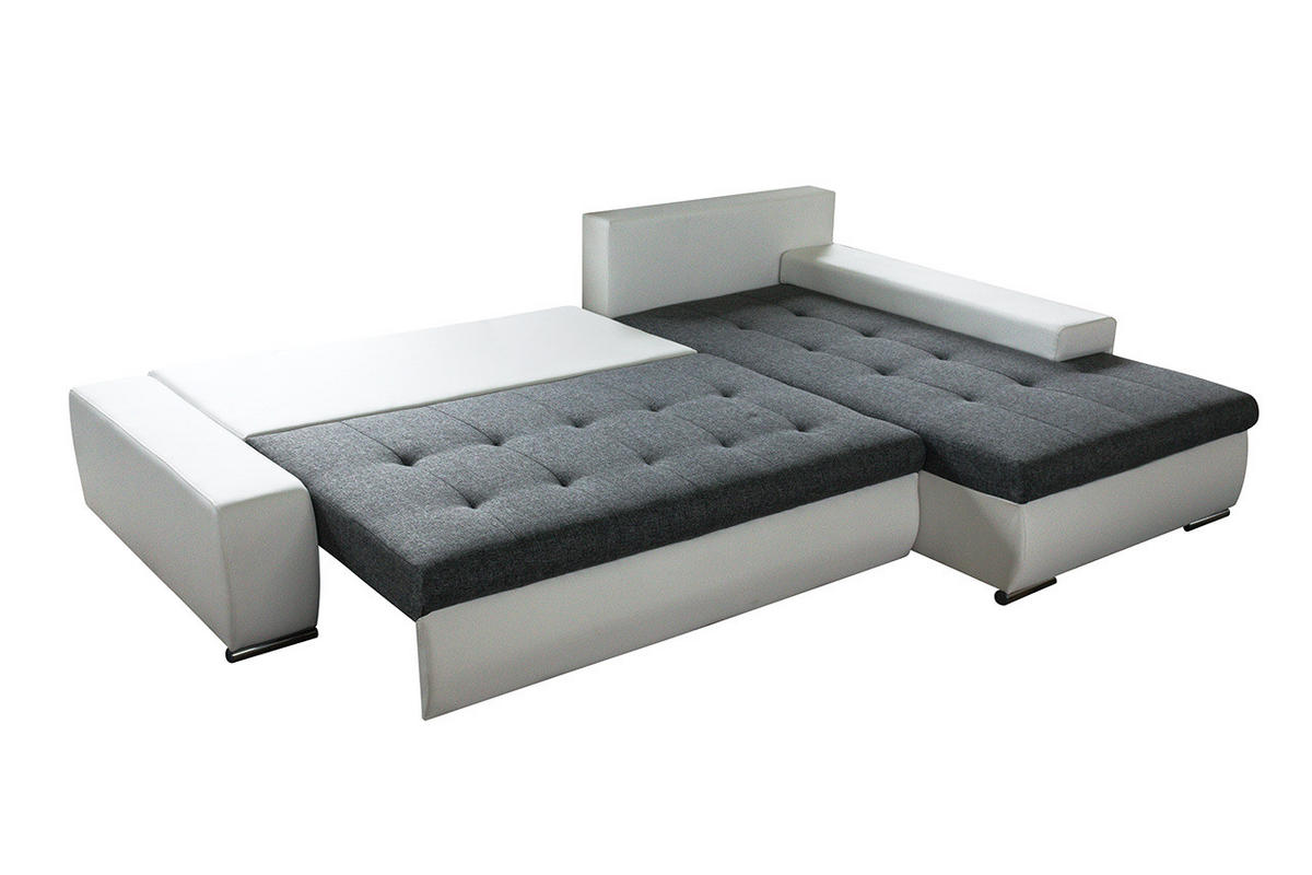 ECKSOFA Faris, Seite: Rechts - Dunkelgrau/Schwarz, Holz/Textil (266/184cm) - Sofnet