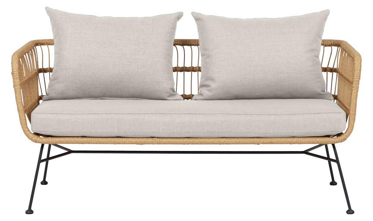 GARTENSOFA Beige - Beige, Holzwerkstoff (141/65/72cm) - ebuy24
