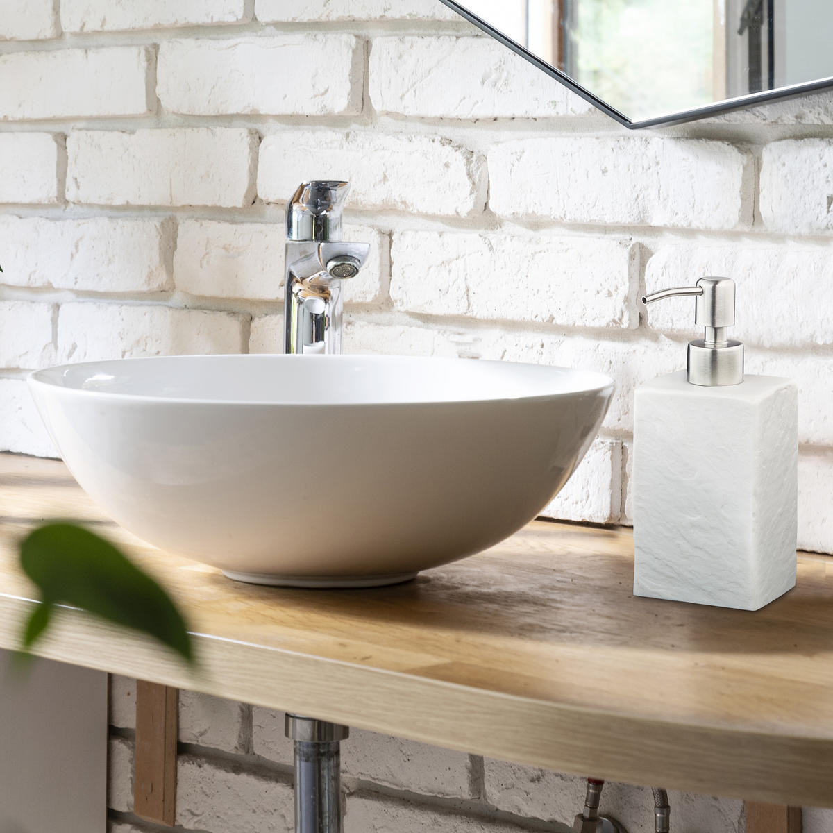 SEIFENSPENDER - Grau, Kunststoff/Metall (7.5/17.5/8cm) - Relaxdays