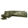 ECKSOFA MADELINE Grün Cord - Schwarz/Grün, Kunststoff/Textil (325/224cm) - KAWOLA