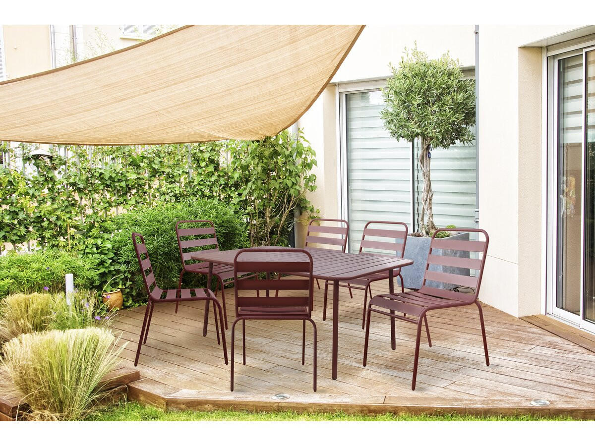 GARTEN-ESSMÖBELENSEMBLE bilbao - Terracotta, Metall - Habitat Garten