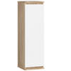 WANDSCHRANK Sonoma Eiche, Weiß 30x30x99 cm - Weiß/Sonoma Eiche, Holzwerkstoff (30/99/30cm) - Akord
