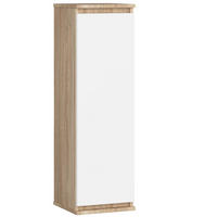 WANDSCHRANK Sonoma Eiche, Weiß 30x30x99 cm - Weiß/Sonoma Eiche, Holzwerkstoff (30/99/30cm) - Akord