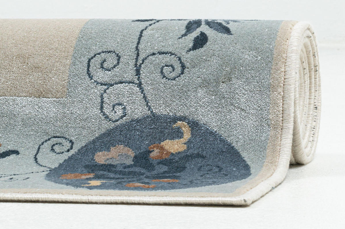 FLACHWEBETEPPICH Cherina 60x120 cm - Hellblau, Textil (60/120cm) - Gino Falcone
