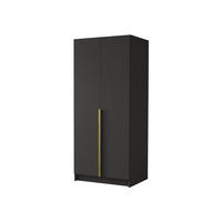 KLEIDERSCHRANK Bono I - Goldfarben, Holzwerkstoff/Metall (100/215/58cm) - MIRJAN24