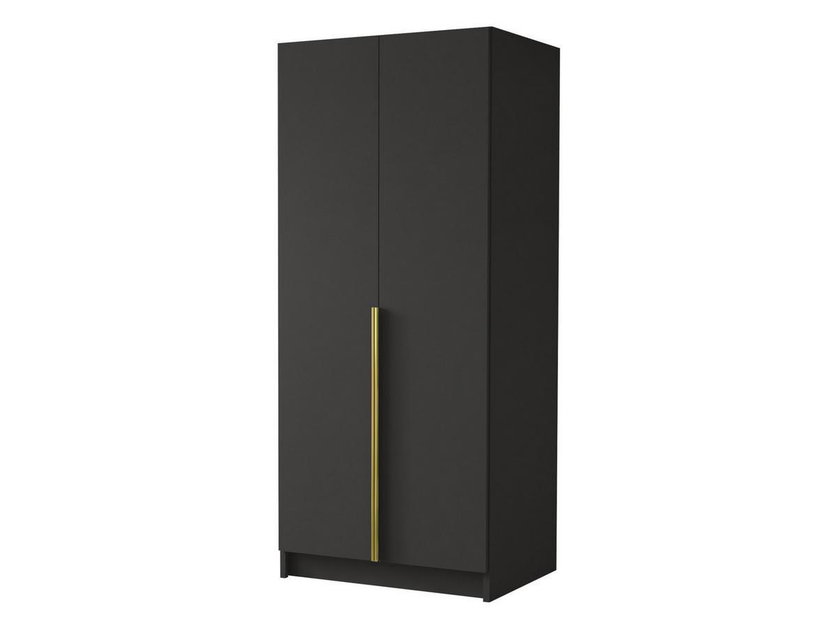 KLEIDERSCHRANK Bono I - Goldfarben, Holzwerkstoff/Metall (100/215/58cm) - MIRJAN24