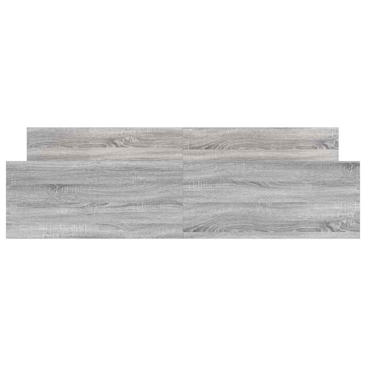 BETTGESTELL Mit Kopf- Und Fussteil Grau Sonoma 180/200 Cm - Grau, Holzwerkstoff (180/200cm) - vidaXL