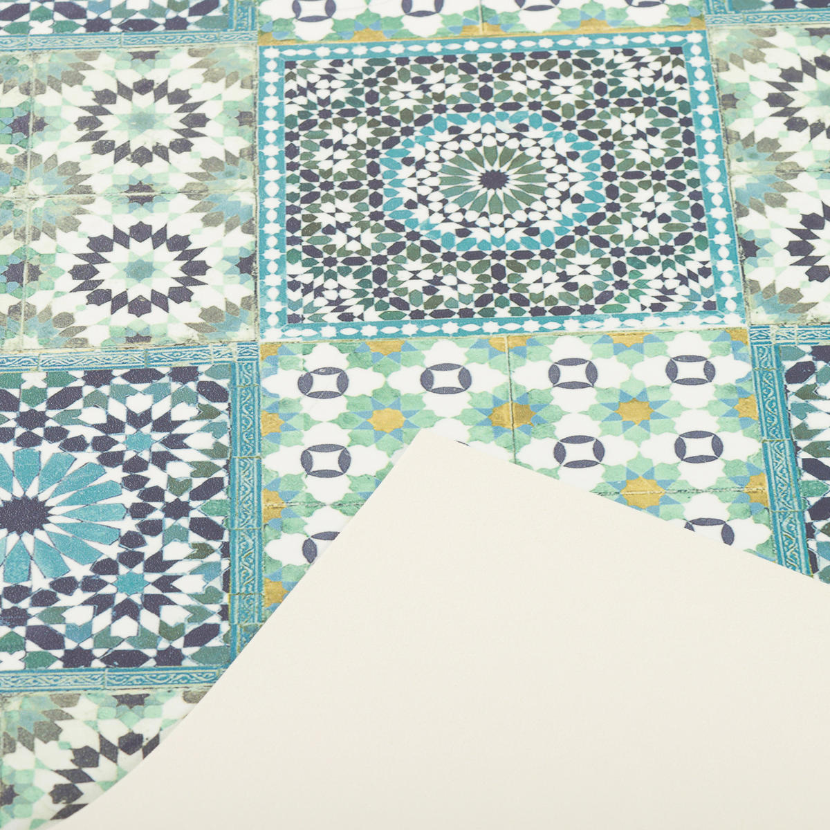 VINYL TEPPICH KÜCHENLÄUFER EVORA MOSAIK - Türkis, Textil (49/140cm) - Pergamon