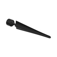ENDSTÜCKE FÜR GARDINENSTANGEN 16 mm Ø, Lorenzo Schwarz, Packung 2 Stück - Schwarz, Metall (13.4/2.9/2.9cm) - INTERDECO