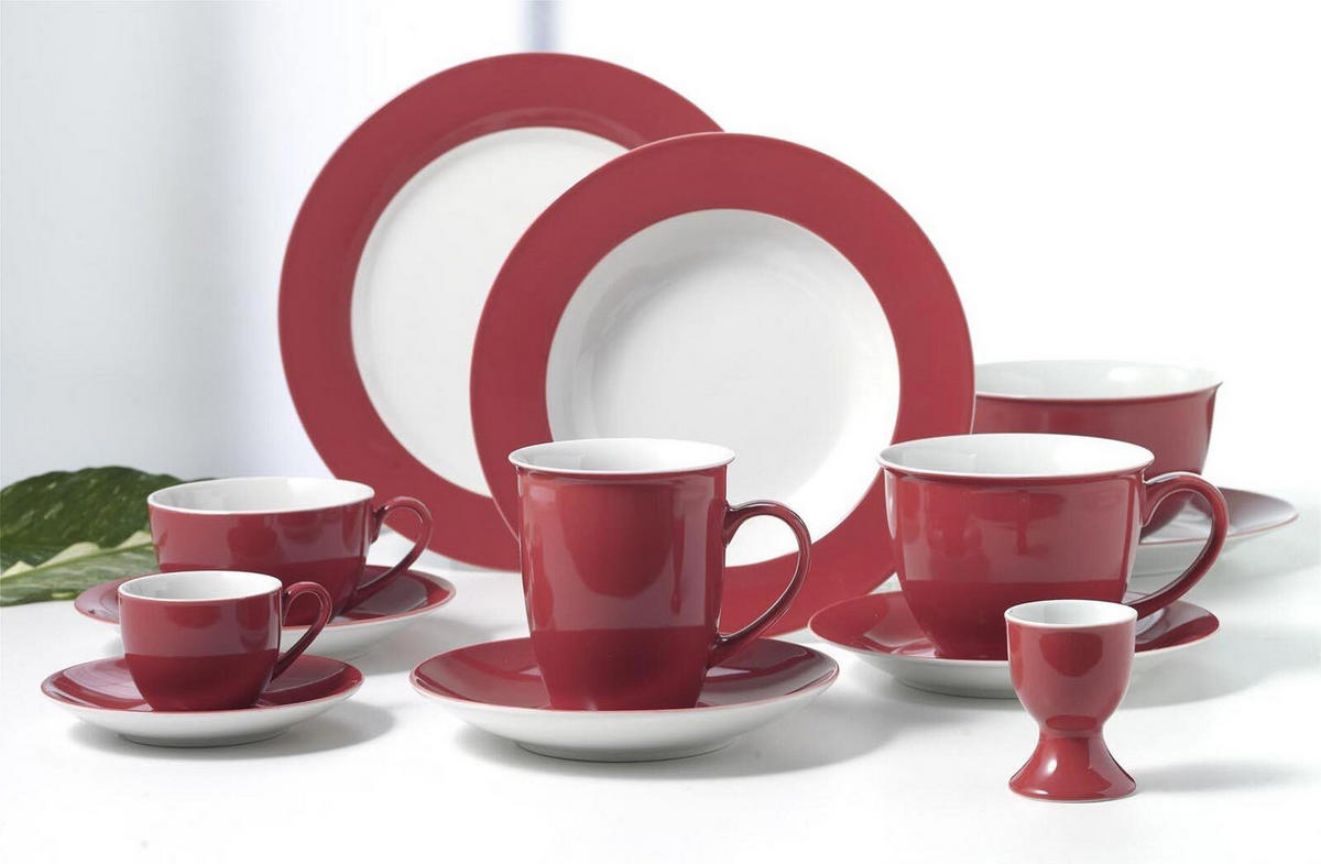 ESPRESSOTASSE MIT UNTERTASSE Doppio Rot 80 ml - Rot, Keramik (12/7/12cm) - Ritzenhoff Breker