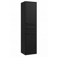 BADEZIMMERSCHRANK Florence mit 2 Türen Schwarz Matt - 30 x 35 x 130 cm - Schwarz, Holz (30/130/35cm) - Badplaats