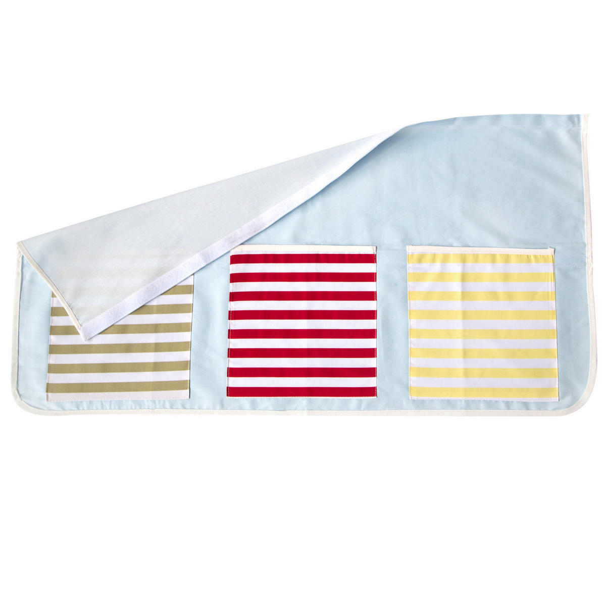 BETTTASCHE 70/90 cm - Hellblau, Textil (80/30/30cm) - Homestyle4u
