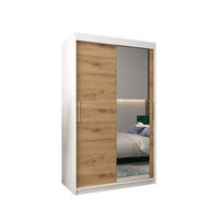 SCHWEBETÜRENSCHRANK 200/120/62 2-türig - Silberfarben/Eiche Artisan, Holz/Kunststoff (120/200/62cm) - Abiks Möbel