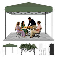 FALTPAVILLON 3x3 m Grün mit One-Touch Lift - Grün, Textil (300/260/300cm)