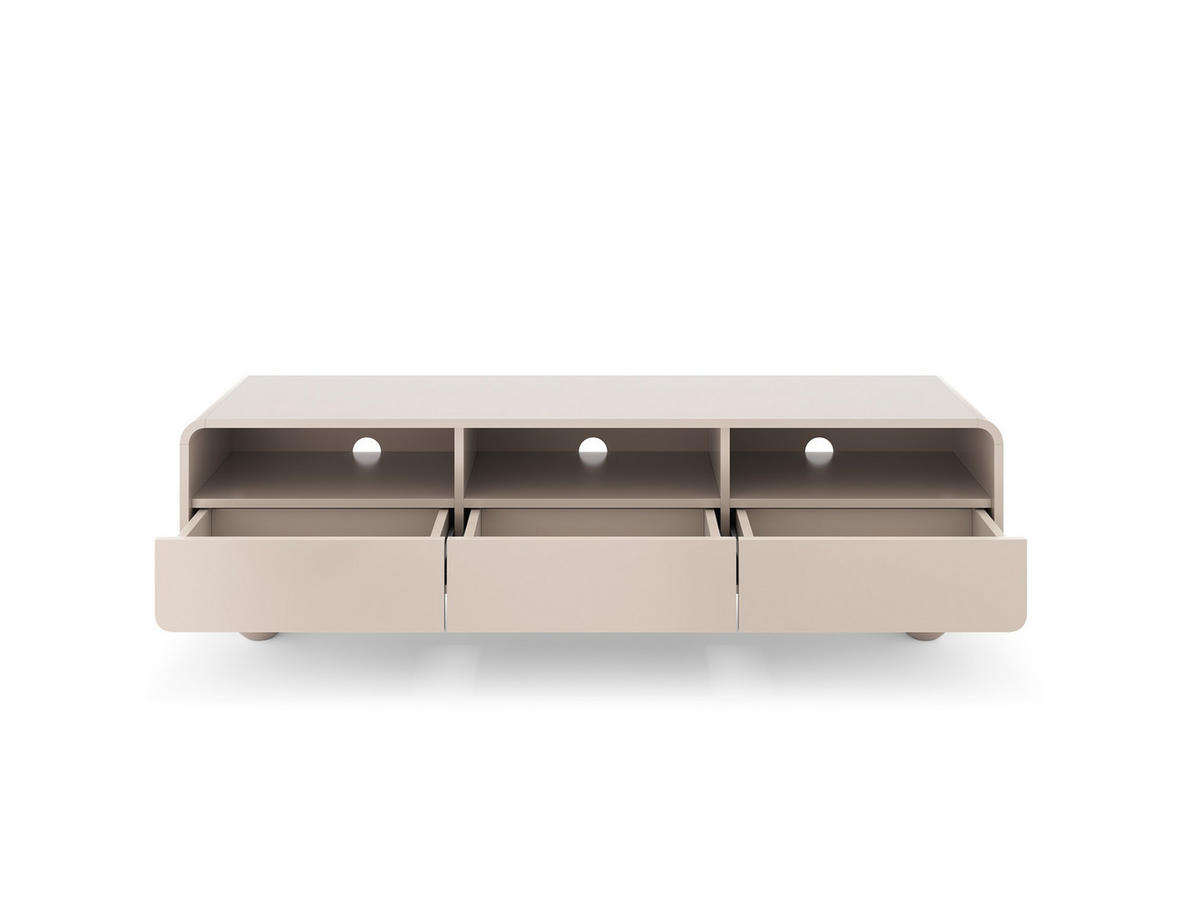 RTV-SCHRANK Alvion Kaschmir, mit abgerundeten Kanten und Kugelfüßen - Kaschmir, Holzwerkstoff (160/44/39cm) - Bettso