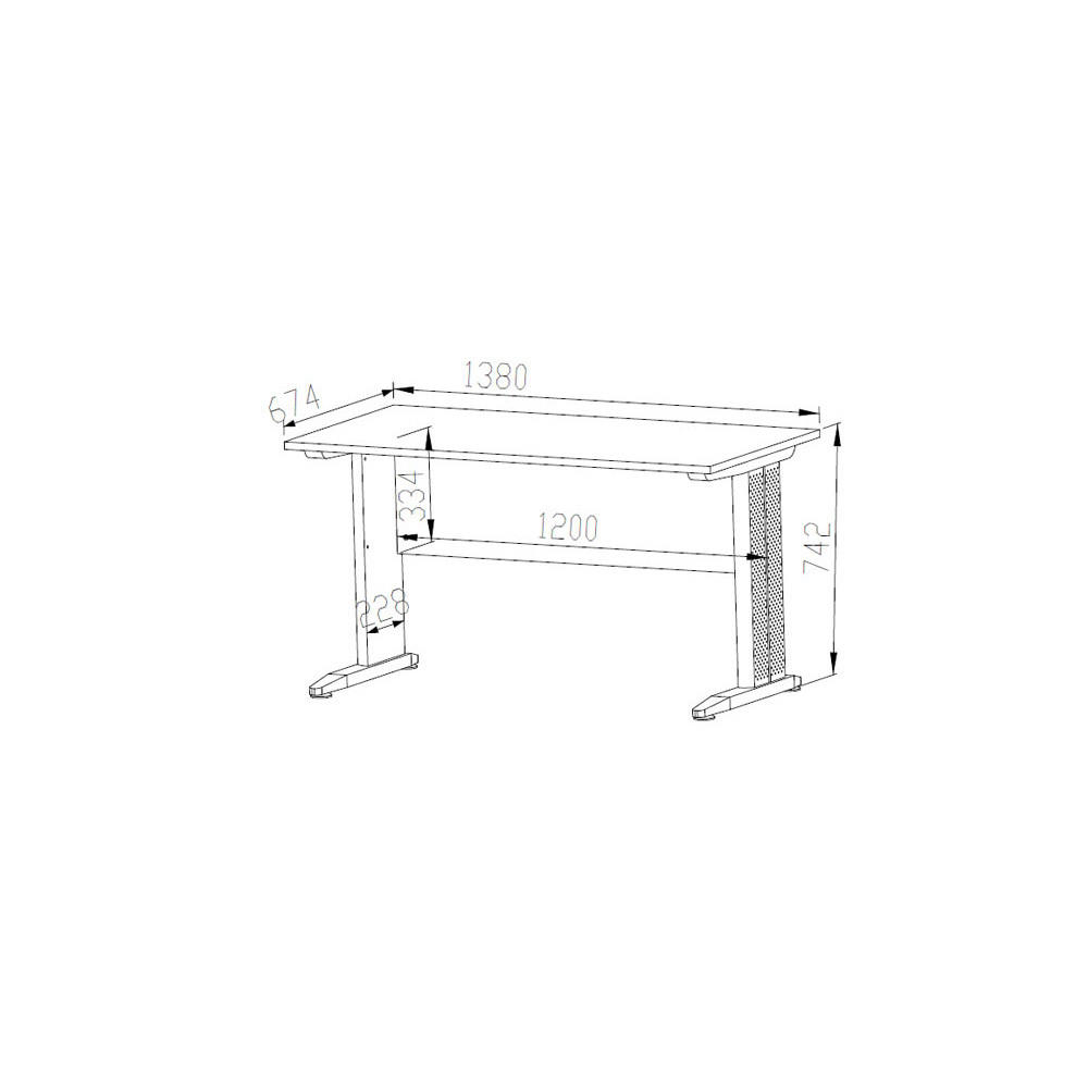SCHREIBTISCH Optimal Sonoma Eiche hell 138 / 68 / 76cm - Braun, Holz/Holzwerkstoff (68/138/76cm) - Feldmann-Wohnen