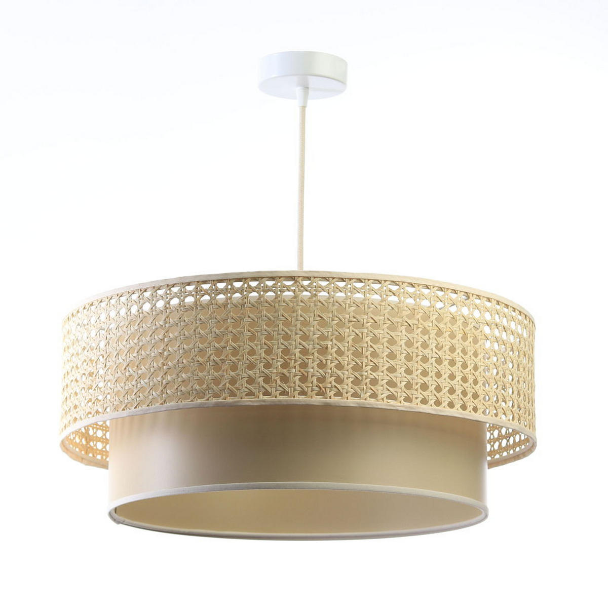 HÄNGELEUCHTE Beige 40/20 cm - Beige, Kunststoff (40/1/20cm) - ONZENO