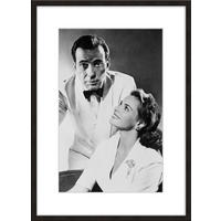 BILD mit Rahmen 51x71 cm Humphrey Bogart Casablanca Schwarz-Weiß - Weiß, Holz (51/71cm) - artissimo