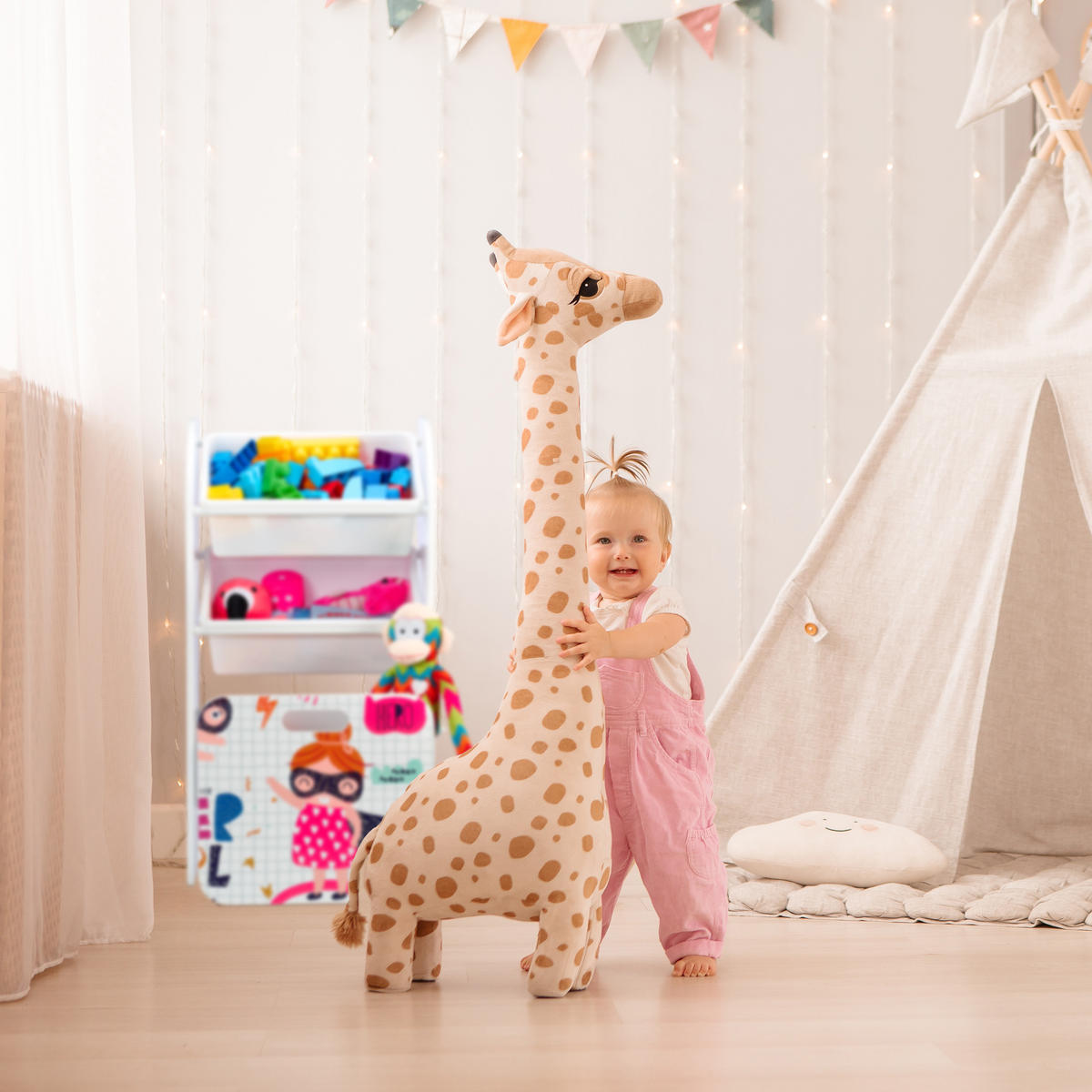KINDERREGAL - Weiß, Holz/Holzwerkstoff (42.5/80.5/30cm) - Relaxdays