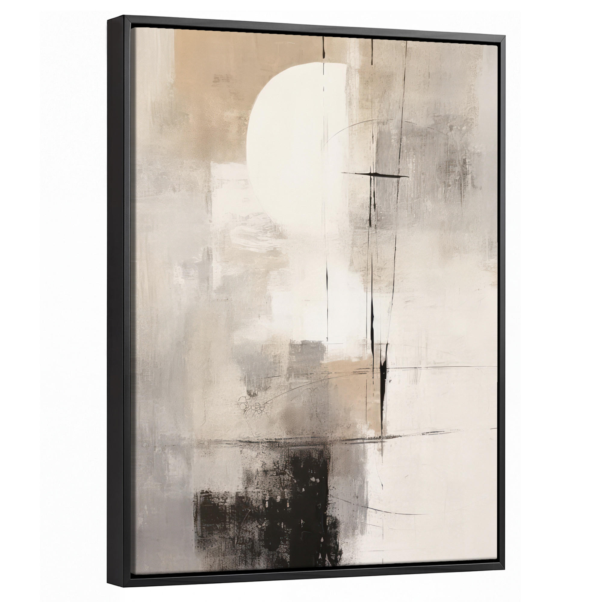 MuchoWow Leinwand Hellgrau 30x40 cm