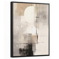 LEINWAND Bilder mit Rahmen - Abstrakt - Kunst - Grau - 30x40 - Hellgrau, Textil (30/40cm) - MuchoWow