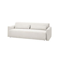 SCHLAFSOFA NEO Weiß Cord - Schwarz/Weiß, Kunststoff/Textil (233/75/108cm) - KAWOLA