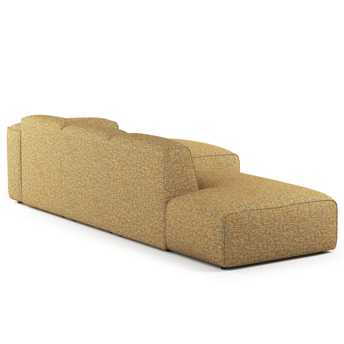 ECKSOFA mit Chaiselongue - Schwarz/Honig, Kunststoff/Textil (290/173cm) - home24