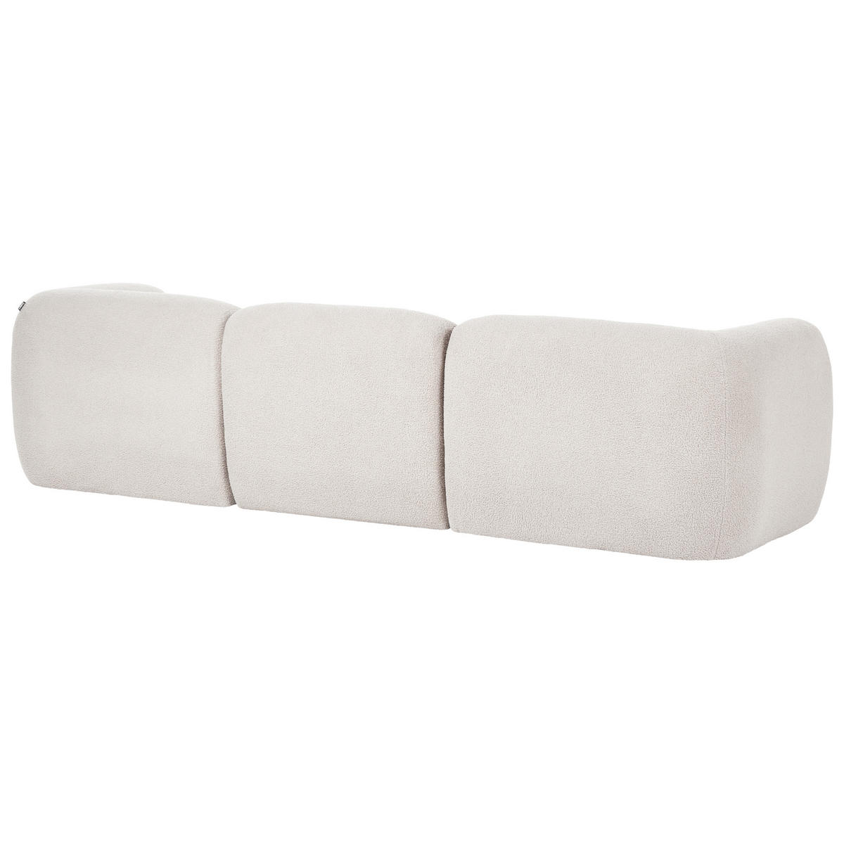 MODULÁRNÍ POHOVKA 3-místná Krémově bílá Bouclé Mjalbi - krémová, textil (275/69/91cm) - Beliani