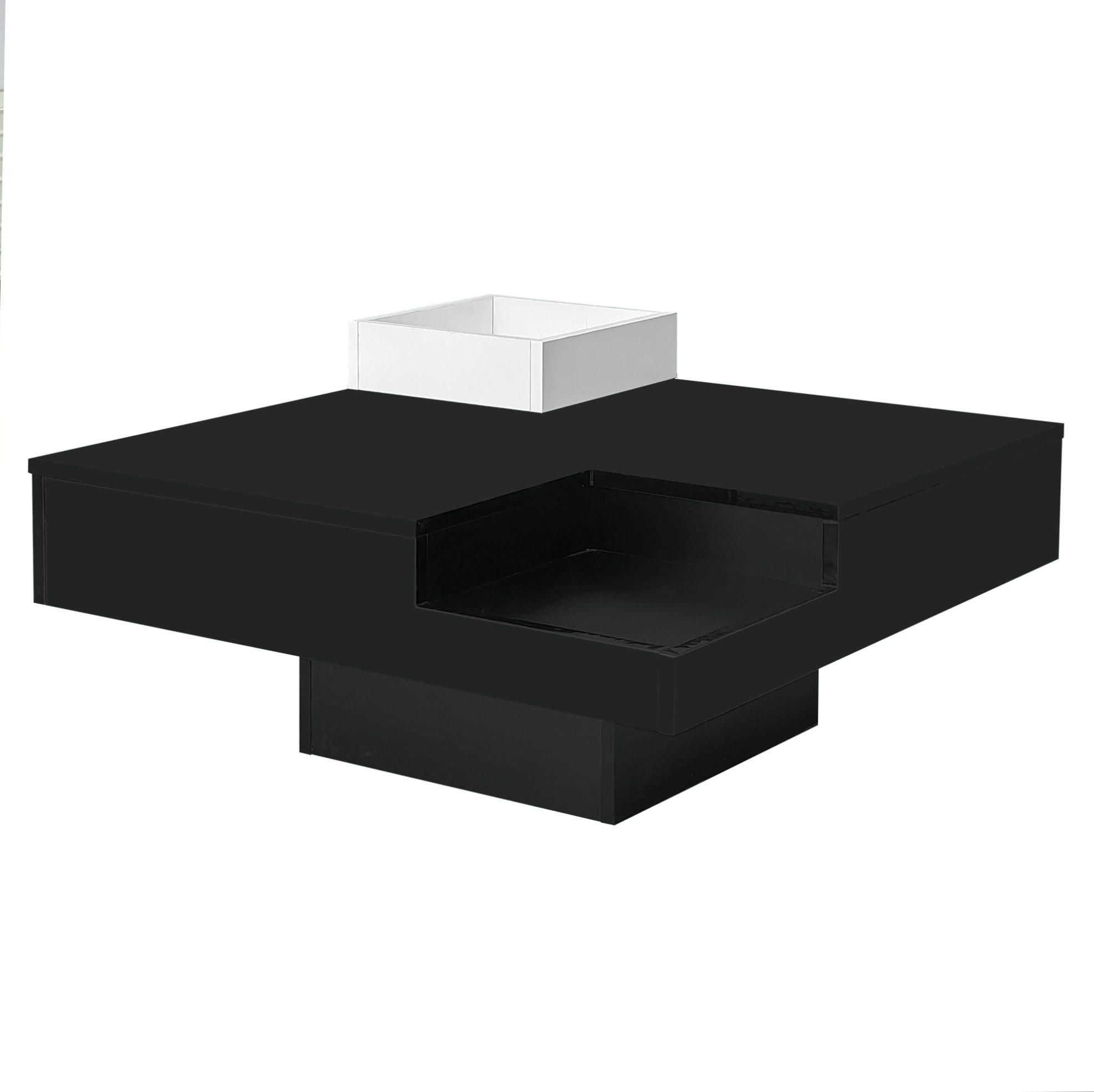 Ivmeu Couchtisch Schwarz 72x30x72 cm