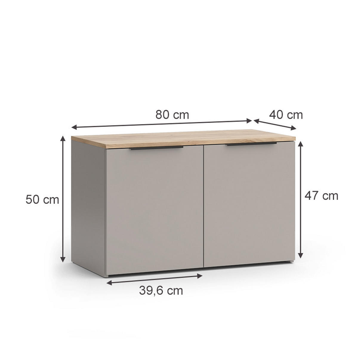 ŽIVÁ STĚNA Wido Greige - Sonoma dub/šedobéžová, kompozitní dřevo (80/50/40cm) - Vicco