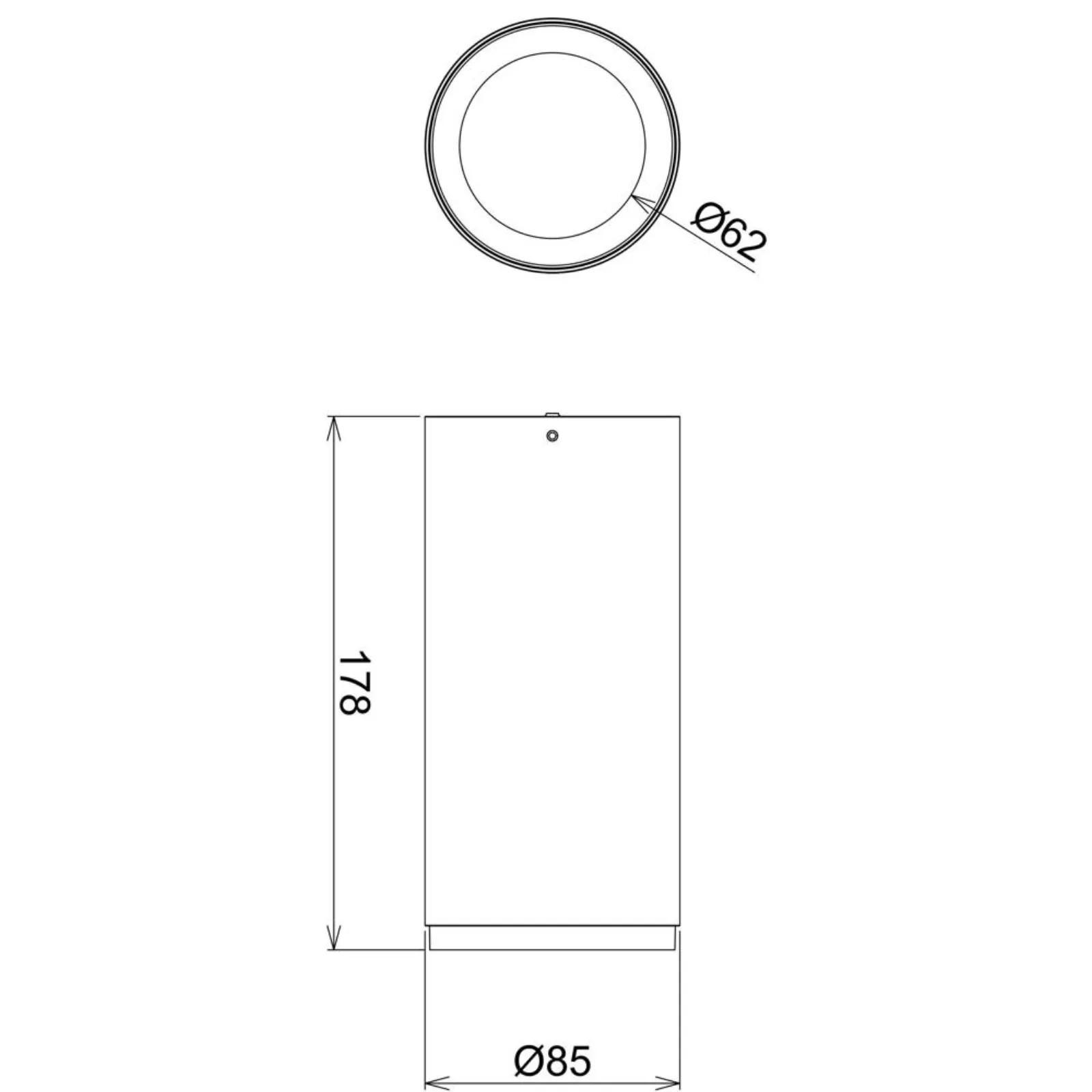 DECKENSTRAHLER Lucea - Schwarz, Metall (4.25/4.25/17.8cm) - click-licht