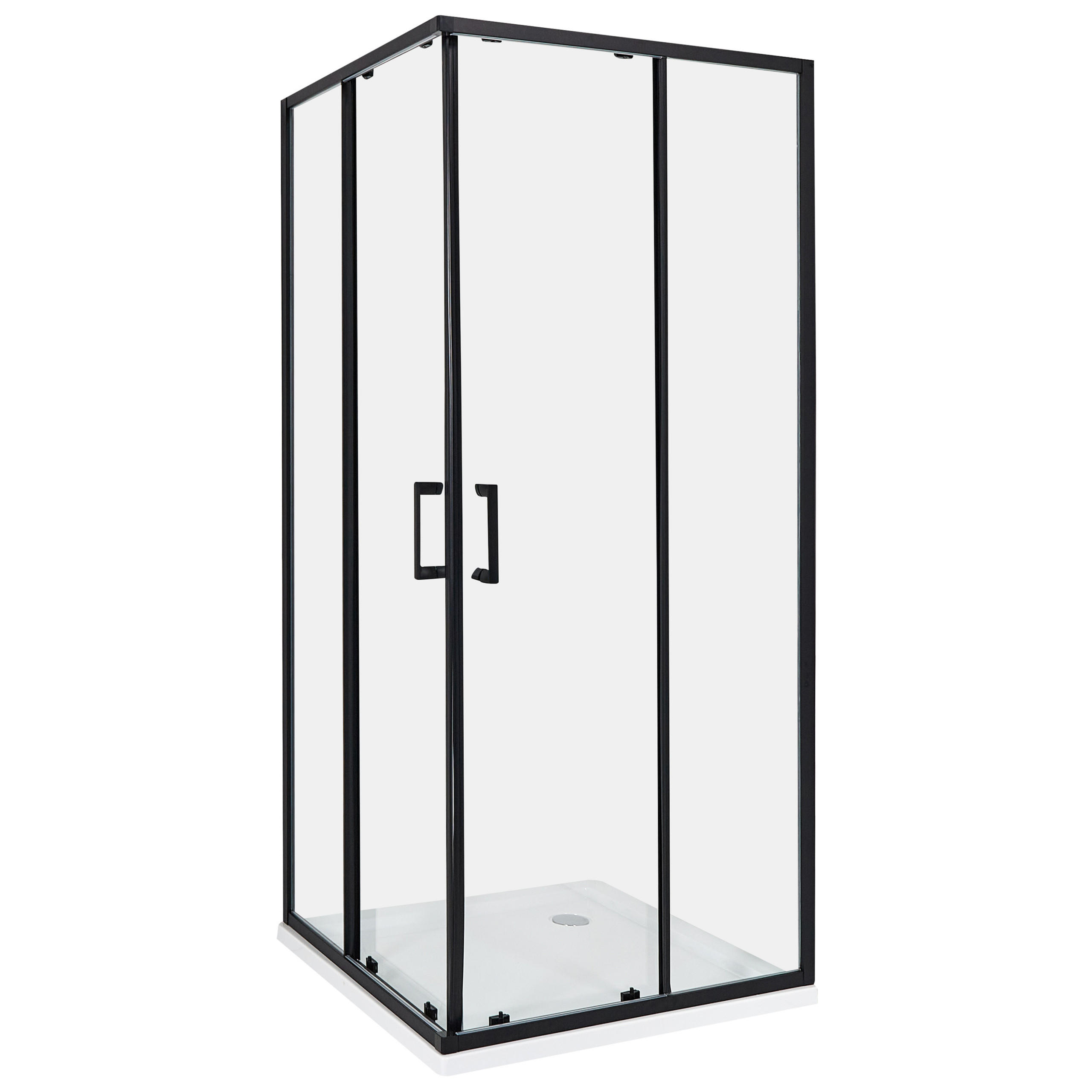 CABINA DE DUS 80/80/185 cm neagra Tela