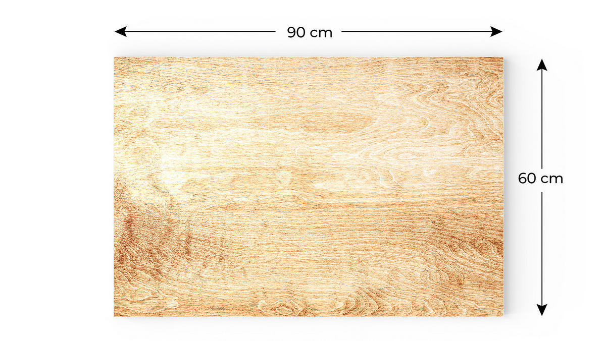 MAGNETTAFEL MetalBoard, MASSIVHOLZ 90x60 cm - Braun, Metall (90/60/1.8cm) - ALLboards
