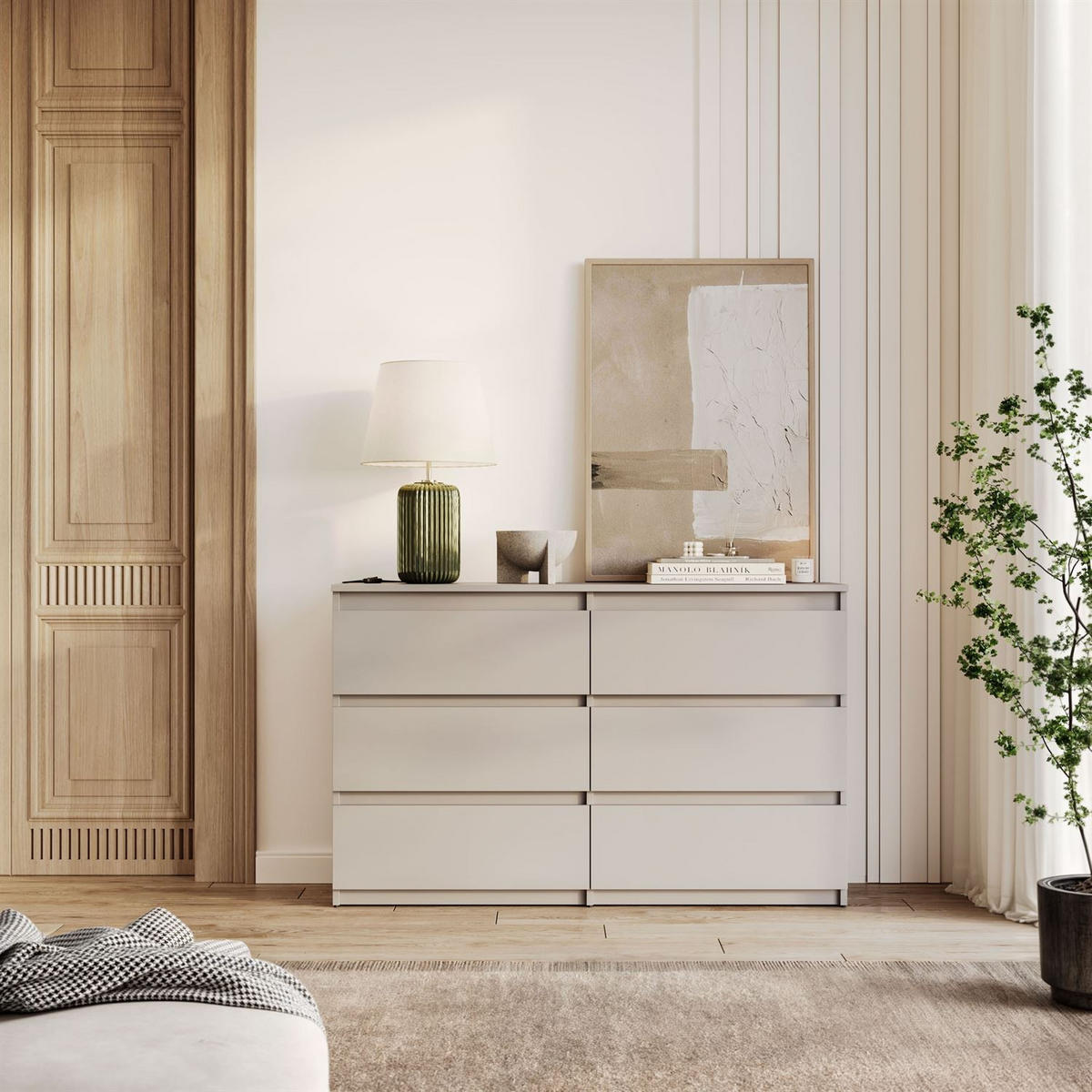 SIDEBOARD HANA M6 Kaschmir 120cm - Kaschmir, Holzwerkstoff (120/74.4/30cm) - Lookway