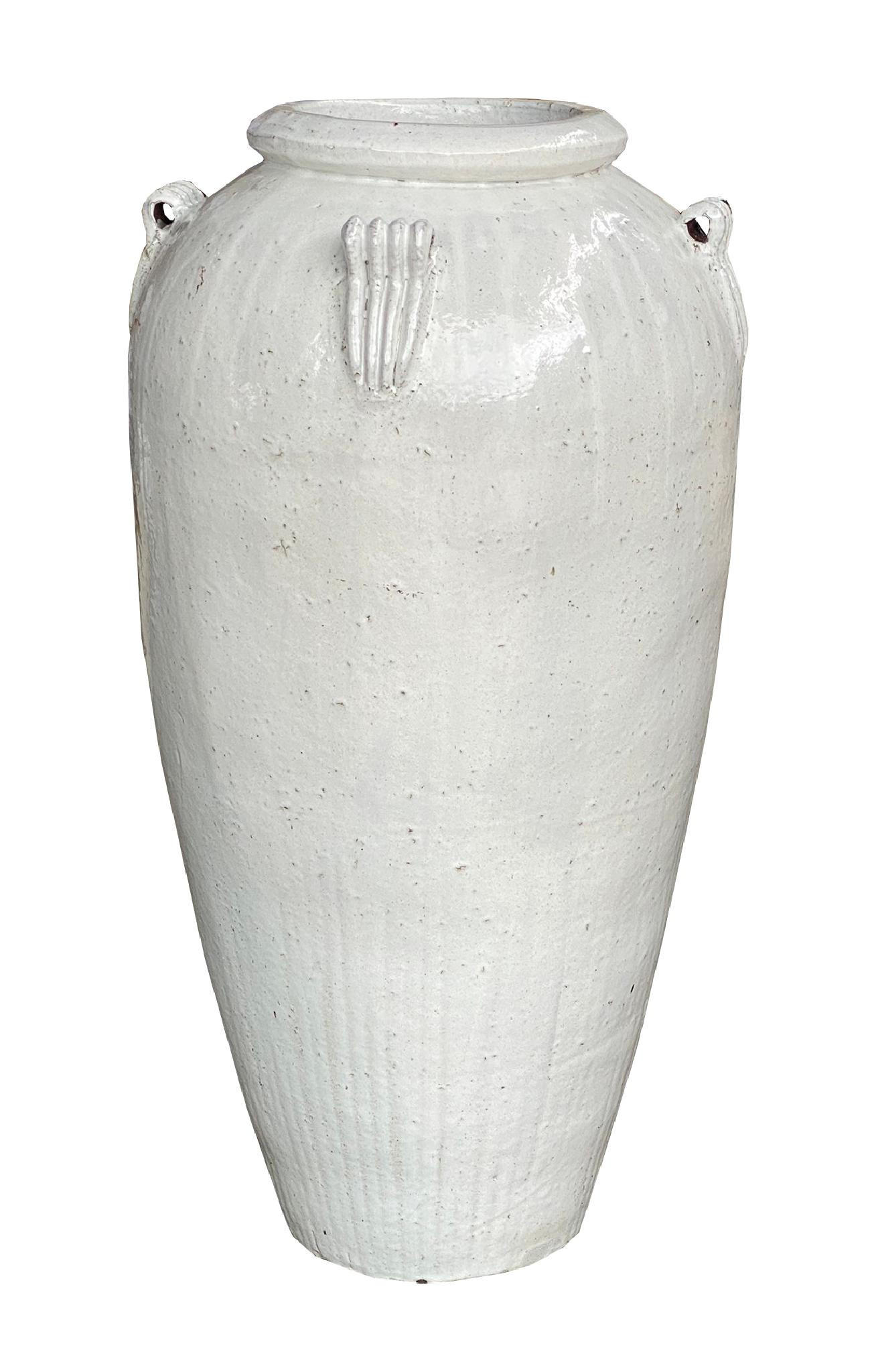 TOPF Izze Grau 58/58/116cm - Grau, Keramik (116cm) - PTMD Collection