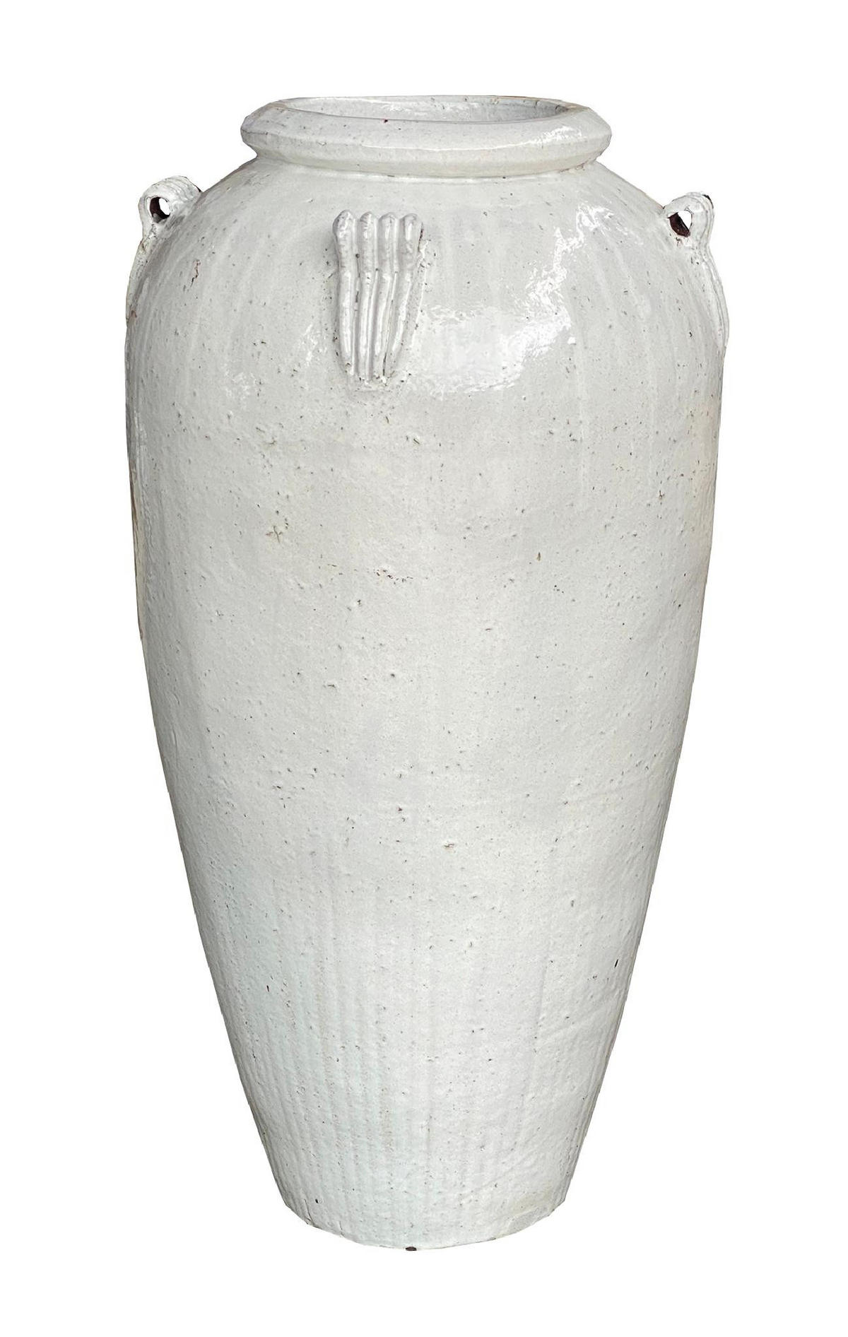 TOPF Izze Grau 58/58/116cm - Grau, Keramik (116cm) - PTMD Collection