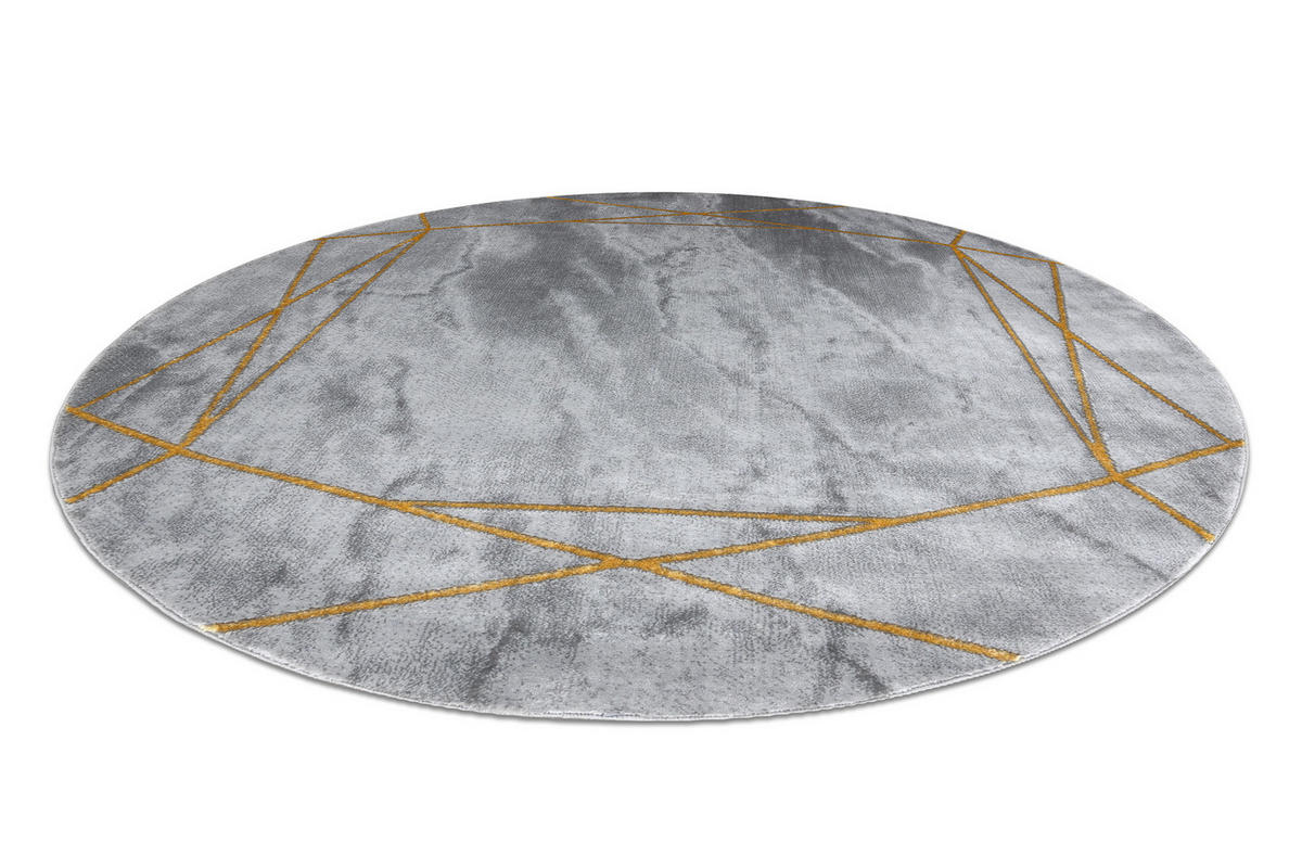 TEPPICH Emerald 120 cm - Grau, Textil (120/120cm) - rugsX