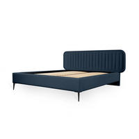 POLSTERBETT Miami In Monolith Kompl. - Dunkelblau, Holzwerkstoff/Textil (180/200cm) - Fun Möbel