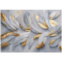 FOTOTAPETE Federn Glamour Grau 250x175 cm - Multicolor, Papier (250/175cm) - Wallarena