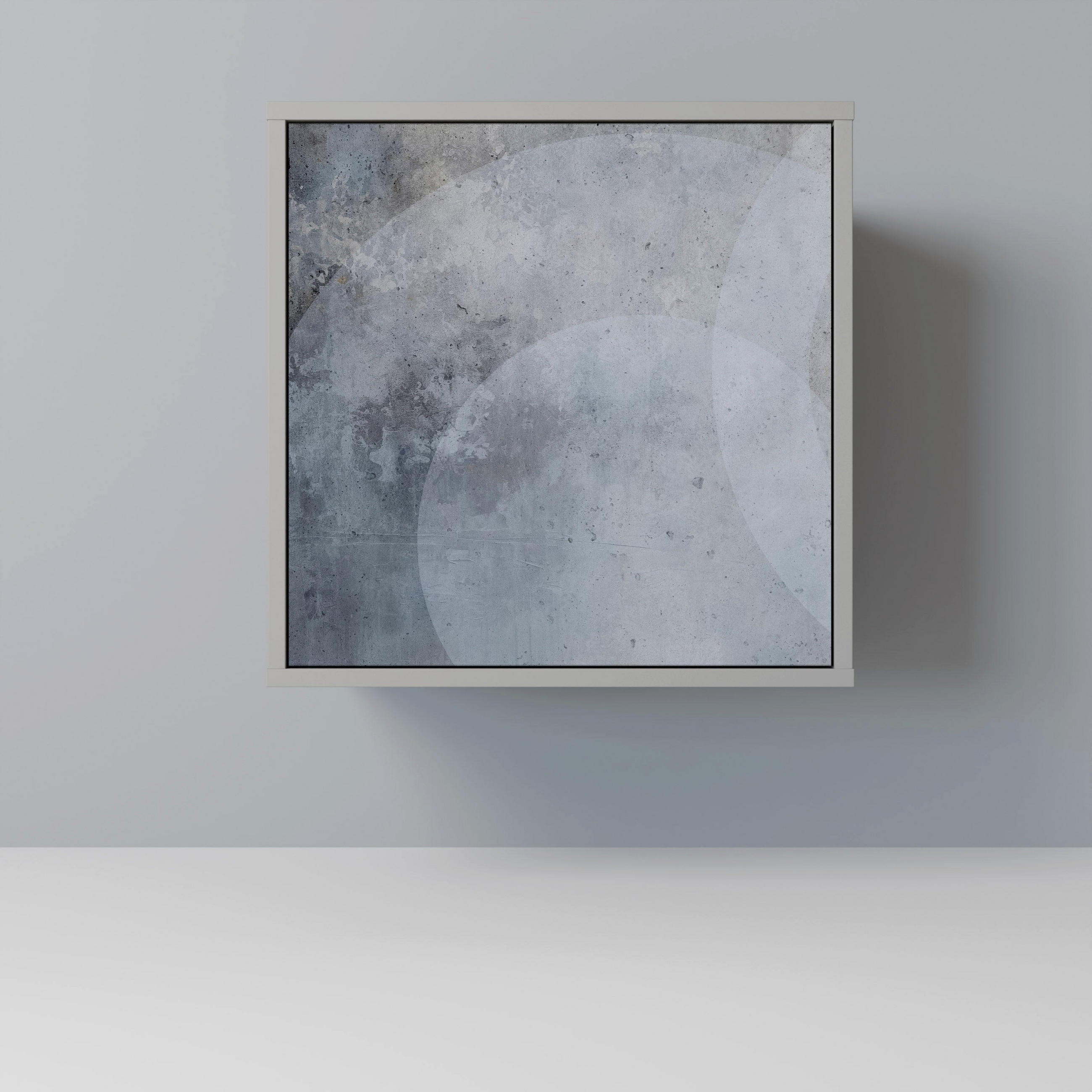 SIDEBOARD MUTED ARC, Grau, 57,5x42x57,5 cm, Ohne Füße - Multicolor/Grau, Holzwerkstoff (57.5/57.5/42cm) - SpaceRebels