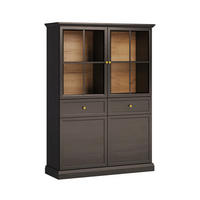 OMARA ZA POSODO Toja Antracitni les - rjava, leseni material (114.4/161.4/39.5cm) - Petits-meubles