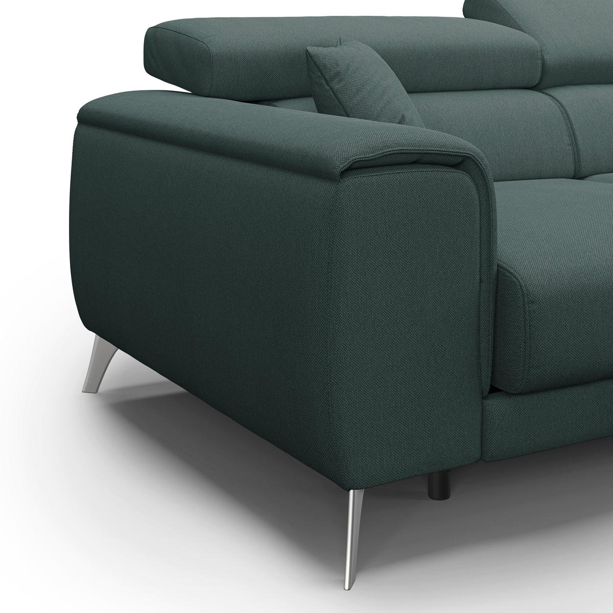 ECKSOFA LINKS Fusion - Grün, Textil (260/102cm) - Divani.store
