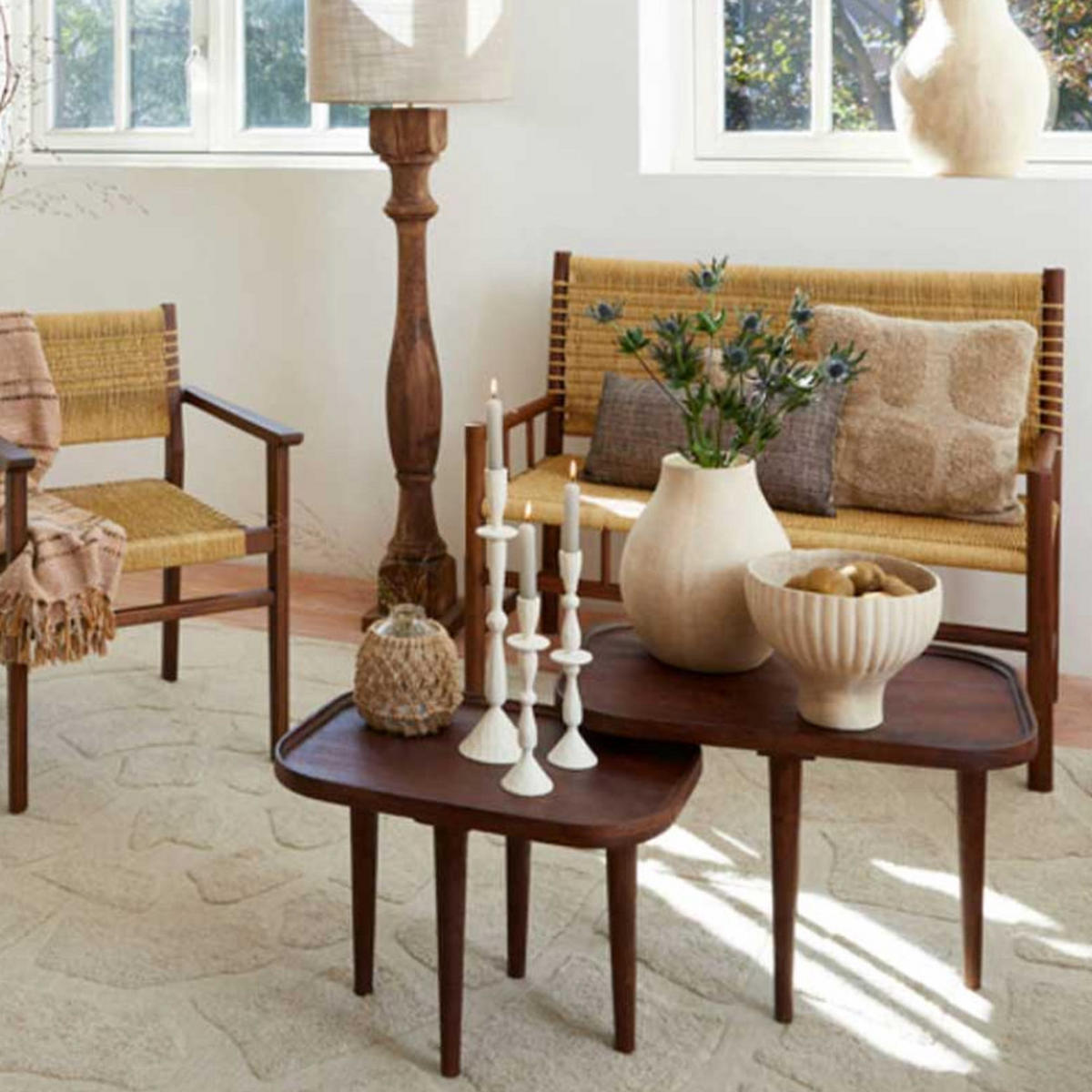 BEISTELLTISCH MAZABE 65x45x38 cm, Holz, Rotbraun - Rotbraun, Holz (65/45/38cm) - Light & Living