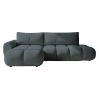 ECKSOFA Mitto O, Seite: Links - Blaugrau/Schwarz, Holz/Kunststoff (285/172cm) - MIRJAN24