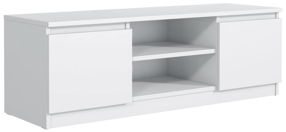 TV Schrank 120 cm Weiß 120x39x38,5 cm - Weiß, Holzwerkstoff (120/39/38.5cm) - Mobelsta
