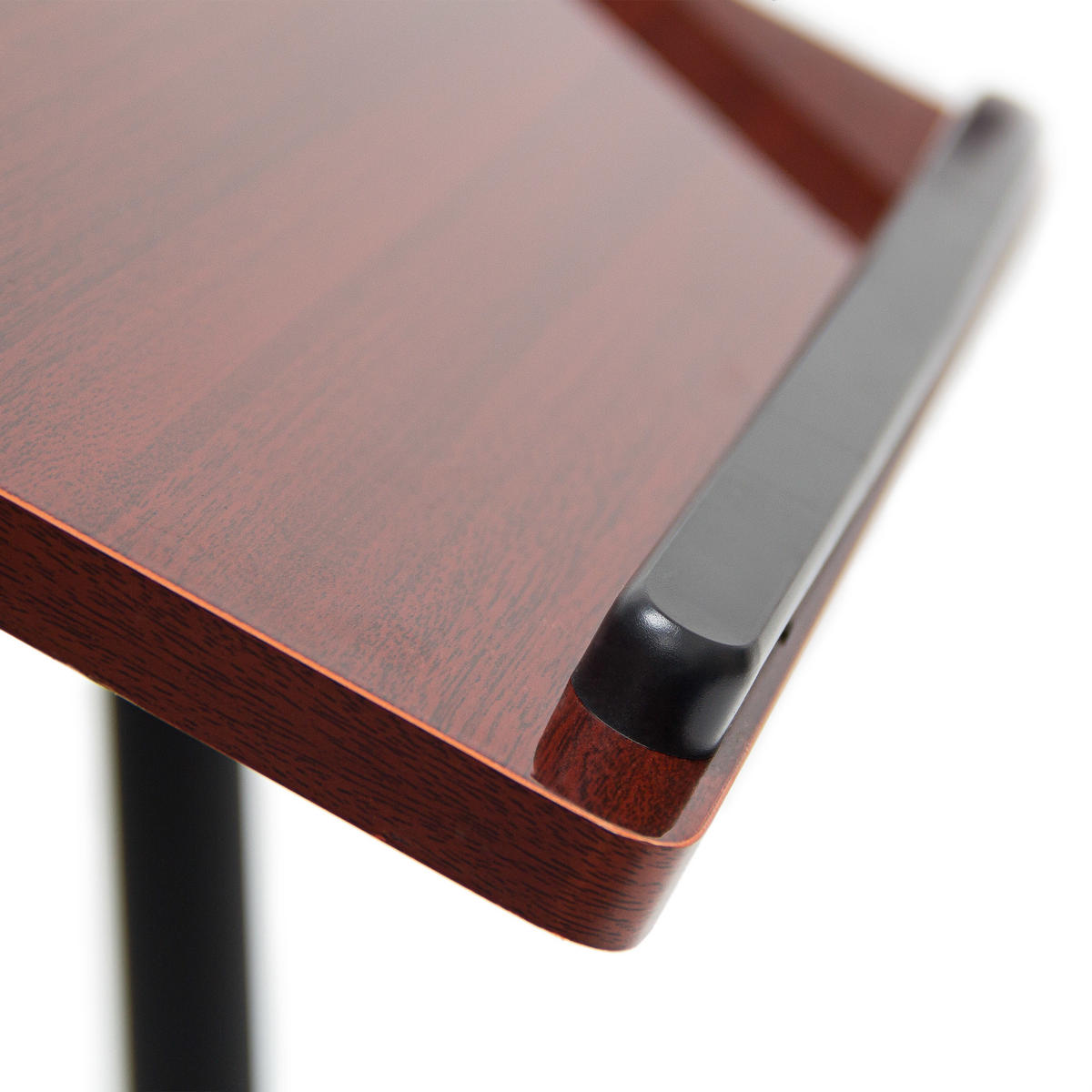 LAPTOPTISCH Rot höhenverstellbar - Braun, Holzwerkstoff/Metall (40.5/60/95cm) - Relaxdays
