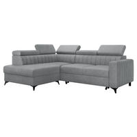 ECKSOFA Milano 2RRLXP, Seite: Links LXP+R+2R - Dunkelgrau, Holz/Textil (249/195cm) - MIRJAN24